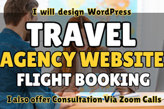 travel agency website, flight booking website, travel agent wordpress website