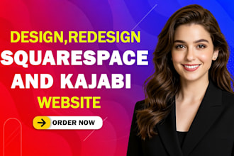 build squarespace and kajabi website design, redesign website development