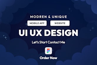 creative UI UX design for mobile app and website