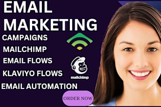 design shopify klaviyo email marketing mailchimp campaign automation email flows