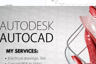 do electrical drawing in autocad, schematic and floor plan