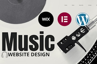 build clean and responsive music website, podcast website,dj website