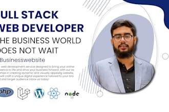 be your full stack web developer PHP laravel react js