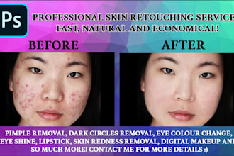 do professional and natural skin retouching on photoshop