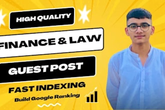 publish your article in da40 to 60 law finance authority sites