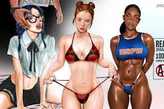 draw you as a stunning semi realistic nsfw