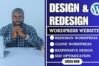 design, redesign, edit, copy clone, or revamp wordpress website, elementor