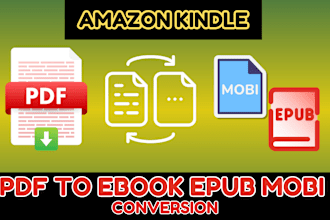 do pdf conversion into ebook kpf or epub for amazon kindle