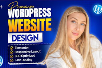 do responsive wordpress website development, elementor or ecommerce website