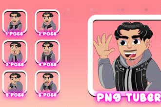 draw png tuber character for your streams