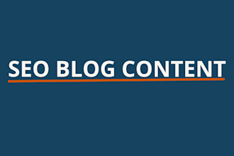 write SEO blog posts and articles