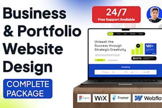 do a business website, a portfolio website, and mobile app design