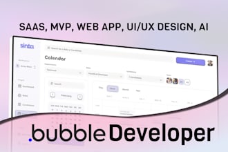 build a web application, ai integration, saas, mvp using bubble io
