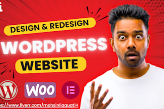 design wordpress website, redesign website, elementor pro expert
