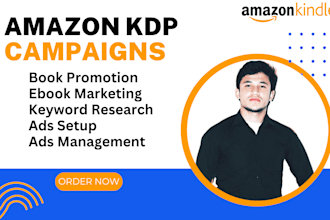setup and manage amazon kpd ads, book promotion, ebook marketing, KDP PPC sp ads
