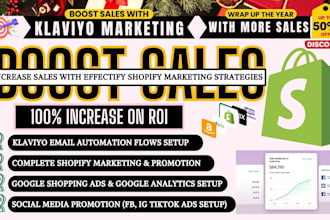 setup klaviyo email marketing, klaviyo flows, shopify store virtual assistant