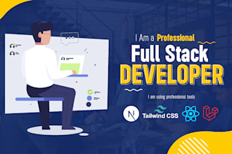 stunning website with reactjs, nextjs, tailwind, and laravel