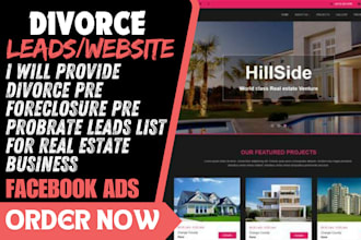 provide divorce pre foreclosure pre probrate leads list for real estate business