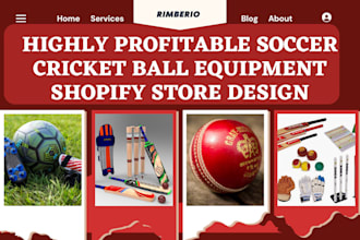 design soccer equipment shopify store sport cricket ball dropshipping website
