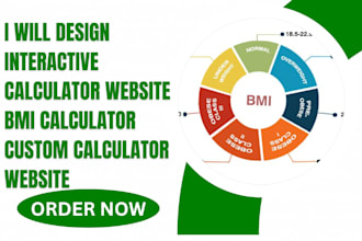 design bmi, bmr fitness calculator website custom  calculator website