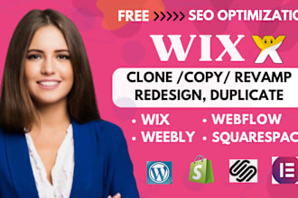 convert clone or transfer wix, webflow, squarespace to wordpress website