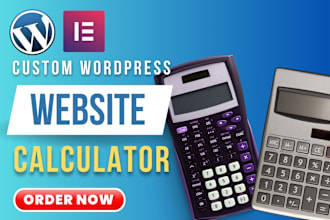 build custom wordpress web calculator for wordpress website, website calculator