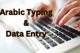 do professional data entry and typing in english and arabic