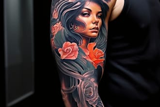 create attractive realism and full sleeve tattoo designs