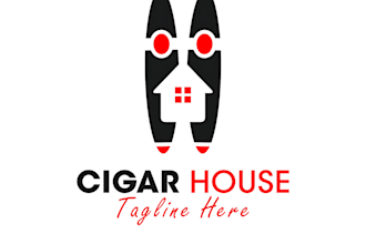 create unique minimalist cigar brands label logo and box design