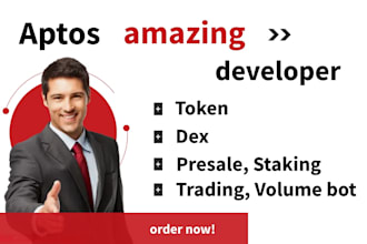 build dapp on aptos chain such as presale staking dex volume bot, fork pumpfun