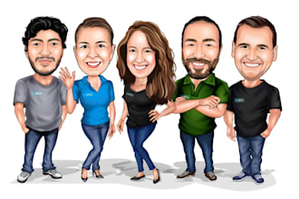 cartoon drawing or caricature sketch