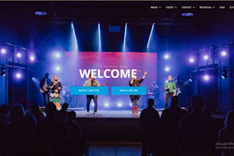 build a church website with sermon, donation, and live stream features