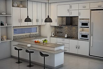 do interior bathroom and kitchen design 2d and 3d rendering