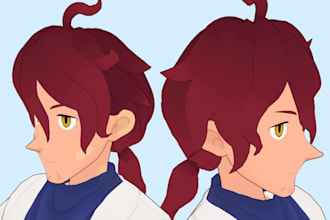 custom hairstyle for your vroid model