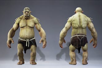 build 3d creature model,zoombie, animal creature with fur, monster, rig for ue5