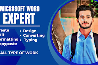 type, design, edit, and fix microsoft word document for you