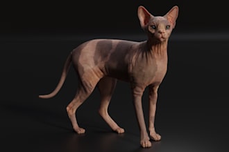 create realistic 3d model of animal or creature