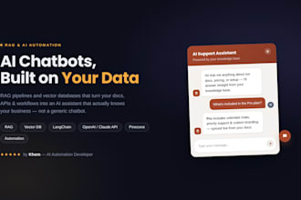build your rag chatbot, vector database and ai automation system