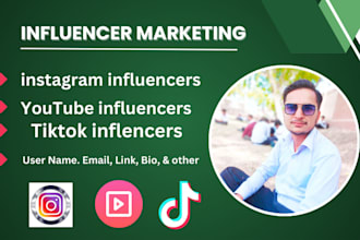 find the best instagram, youtube, and tiktok influencer email lists