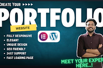 build personal portfolio website, business or agency website