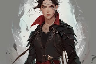 create full body dnd character and dnd character art