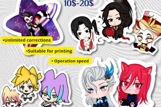 create custom sticker design in different styles