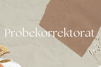 do a sample proofreading for german books