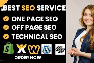 do complete SEO services for wordpress, shopify, wix, squarespace and weebly