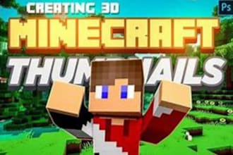 create professional minecraft thumbnails for youtube