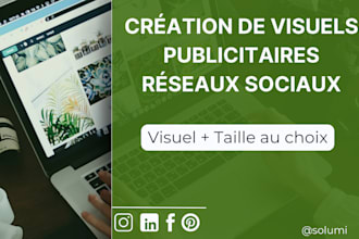 design attractive visuals advertising for your social networks