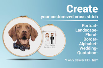 create cross stitch design from an image or brief