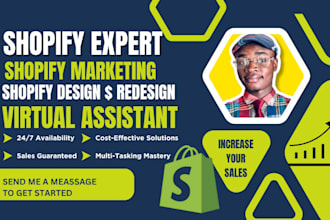 shopify sales marketing shopify virtual assistant redesign shopify store design