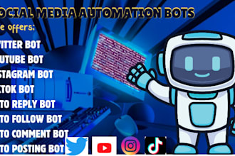 develop youtube automation bot, live streaming bot script, custom bot