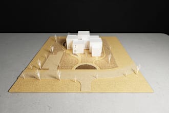 create physical architectural models renders